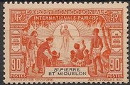 St. Pierre ja Miquelon 1931 - International colonial exhibition in Paris 90c St. Pierre ja Miquelon 1931 - International colonial exhibition in Paris 90c