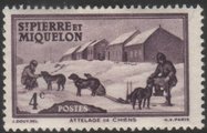 St. Pierre ja Miquelon 1938 - Country Motifs 4c Dog team St. Pierre ja Miquelon 1938 - Country Motifs 4c Dog team