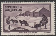 St. Pierre ja Miquelon 1938 - Country Motifs 4c Dog team