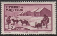 St. Pierre ja Miquelon 1938 - Country Motifs 15c Dog team