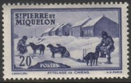 St. Pierre ja Miquelon 1938 - Country Motifs 20c Dog team St. Pierre ja Miquelon 1938 - Country Motifs 20c Dog team