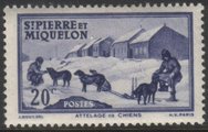 St. Pierre ja Miquelon 1938 - Country Motifs 20c Dog team