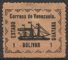 Venezuela 1903 - Revolutionary Party local stamps ESTADO GUAYANA 1 B