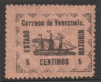 Venezuela 1903 - Revolutionary Party local stamps ESTADO MATURIN 5c