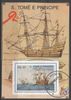 São Tomé and Príncipe 1989 - Merchant ships at sea, 18th cent. Souvenir Sheet