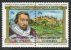 St. Vincent Grenadines 1983 - British Monarch 7+8/12 - James I, Edinburgh Castle, pair