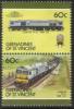 St. Vincent Grenadines 1987 - Locomotives VIII 7+8/16 - Class 59 UK, pair St. Vincent Grenadines 1987 - Locomotives VIII 7+8/16 - Class 59 UK, pair