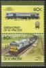 St. Vincent Grenadines 1987 - Locomotives VIII 7+8/16 - Class 59 UK, pair