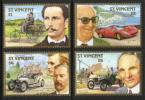 St. Vincent 1987 - Automotive pioneers and vehicles (4) St. Vincent 1987 - Automotive pioneers and vehicles (4)