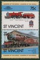 Locomotives 75c (pair) Specimen