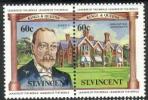 St. Vincent 1984 - Kings and Queens of England 5+6/12 pair -George VII