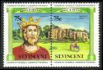 St. Vincent 1984 - Kings and Queens of England 7+8/12 pair - Edward II