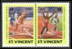 St. Vincent 1984 - 1984 Summer Olympics 7+8/8 pair - Running