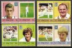 St. Vincent 1985 - Cricket Players (4x2 -pairs)