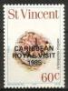 St. Vincent 1985 - CARIBBEAN / ROYAL VISIT - 1985 - overprint 1/8 - Actinoporus elegans St. Vincent 1985 - CARIBBEAN / ROYAL VISIT - 1985 - overprint 1/8 - Actinoporus elegans