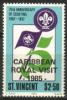 St. Vincent 1985 - CARIBBEAN / ROYAL VISIT - 1985 - overprint 8/8 - Scouting Year Emblem