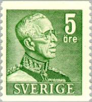 Ruotsi 1941 - King Gustaf V 5 ore green