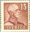 Ruotsi 1942 - King Gustaf V 15 ore red-brown Ruotsi 1942 - King Gustaf V 15 ore red-brown