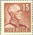 Ruotsi 1942 - King Gustaf V 15 ore red-brown