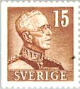 Sweden 1942 - King Gustaf V 15 ore red-brown, left