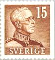 Sweden 1942 - King Gustaf V 15 ore red-brown, right