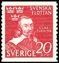 Sweden 1944 - 300th anniv, of the Femern, 1644 2/5 - Admiral Claes Fleming