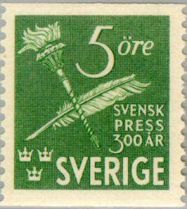 Ruotsi 1945 - 300th anniversary of Swedish daily papers 1/2 A Ruotsi 1945 - 300th anniversary of Swedish daily papers 1/2 A
