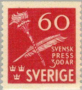 Ruotsi 1945 - 300th anniversary of Swedish daily papers 2/2