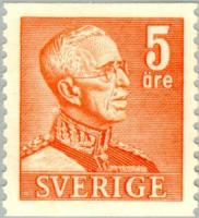 Sweden 1948 - King Gustaf V 5 ore orange