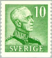 Sweden 1948 - King Gustaf V 10 ore green