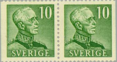 Ruotsi 1948 - King Gustaf V 10 ore green, pair