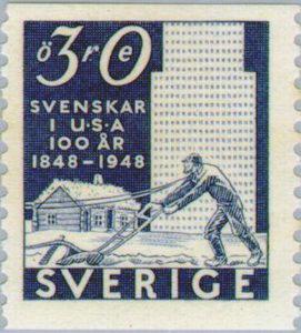 Ruotsi 1948 - Centenary of the Swedish pioneers settlement in the USA, 30o Ruotsi 1948 - Centenary of the Swedish pioneers settlement in the USA, 30o