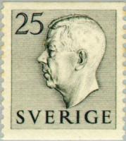 Ruotsi 1951 - Gustaf VI Adolf (Letters in color) 25 ore gray Ruotsi 1951 - Gustaf VI Adolf (Letters in color) 25 ore gray