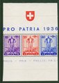Pro Patria Freiburg Senn (3 stamps from miniature sheet)