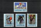 Mauritania 1980 - Equestrian scenes, with silver overprint. Olympic Games, Moscow II