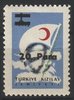 Turkki 1956 - Red Crescent 1956 Globe and Flag overprint 20 para (middle)