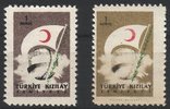 Turkey 1957 - Red Crescent 1957 2/7 Globe and Flag (2 issues?)