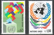 YK Geneve 1991 - UN Ballots, UN Emblem YK Geneve 1991 - UN Ballots, UN Emblem