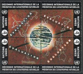 YK Geneve 1994 - Intl. Decade for Natural Disaster Reduction (1x4) YK Geneve 1994 - Intl. Decade for Natural Disaster Reduction (1x4)