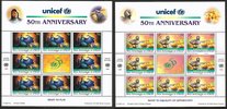 UN New York 1996 - UNICEF, 50th Anniv. (Panes of 8 + label)