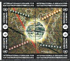 YK Wien 1994 - International Decade for Natural Disaster Reduction (Block of 4) YK Wien 1994 - International Decade for Natural Disaster Reduction (Block of 4)