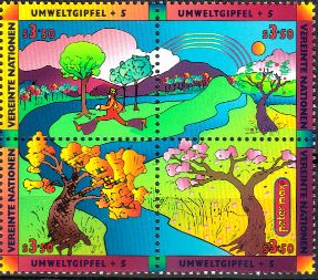 UN Vienna 1997 - Earth Summit Anniv. (Block of 4)