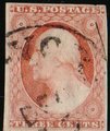 1851-57 Presidents - 3c Washington, Orange Brown, Type I, Imperf.