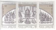 Vatikaani 1974 - St. Thomas Aquinas (1225-1274) (Strip of 3)