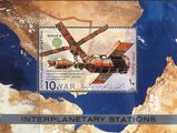 Yemen Arab Republic 1970 - Space 70 Interplanetary stations souvenir sheet