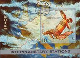 Yemen Arab Republic 1970 - Space 70 Interplanetary stations souvenir sheet II