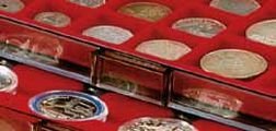 Coin Boxes for Coin Capsules - dark red