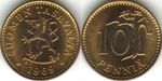 Finland 1965 10p penni, UNC