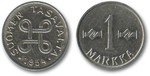 Suomi 1954 1mk markka, UNC