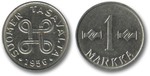 Suomi 1956 1mk markka, UNC